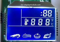 青い背景HTN LCDの表示、7つの区分の台所LCD区分表示